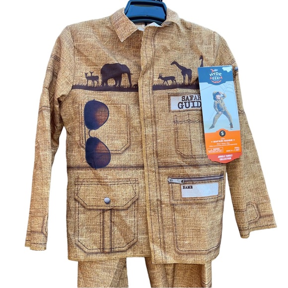 Hide & Eek Other - Safari Guide Costume Shirt Pants & Hat Kids Size 4-7 brand new never worn